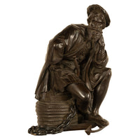 Fine Antique French School Bronze Sculpture Statue of Christopher Columbus 1870