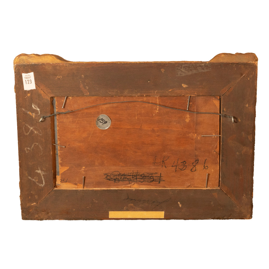 Antique 19th Century Marine Seascape Coastal Maritime English Channel Painting by James Webb, 1860