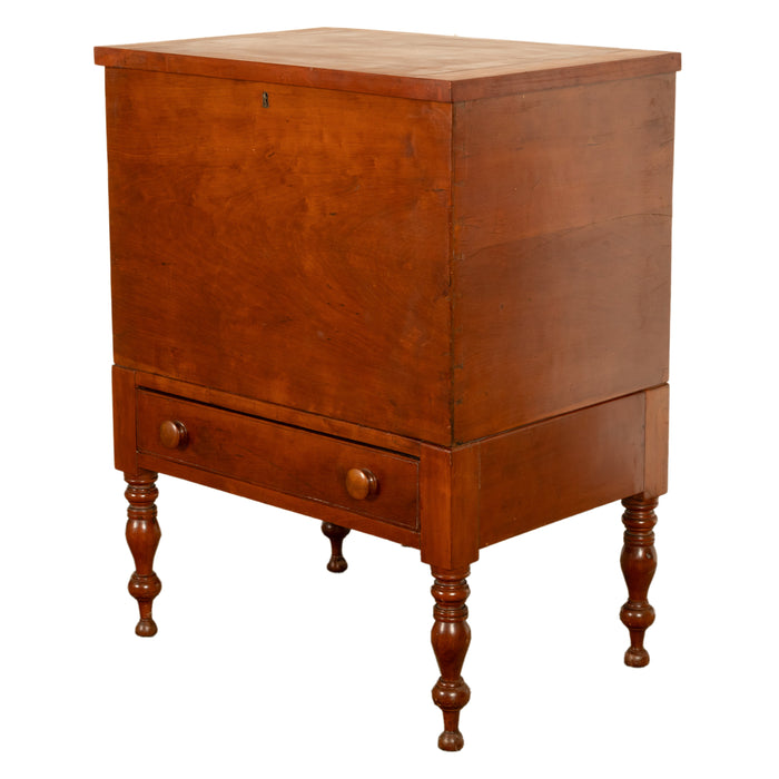 Antique American Federal Sheraton Tennessee Cherry Plantation Sugar Chest 1820