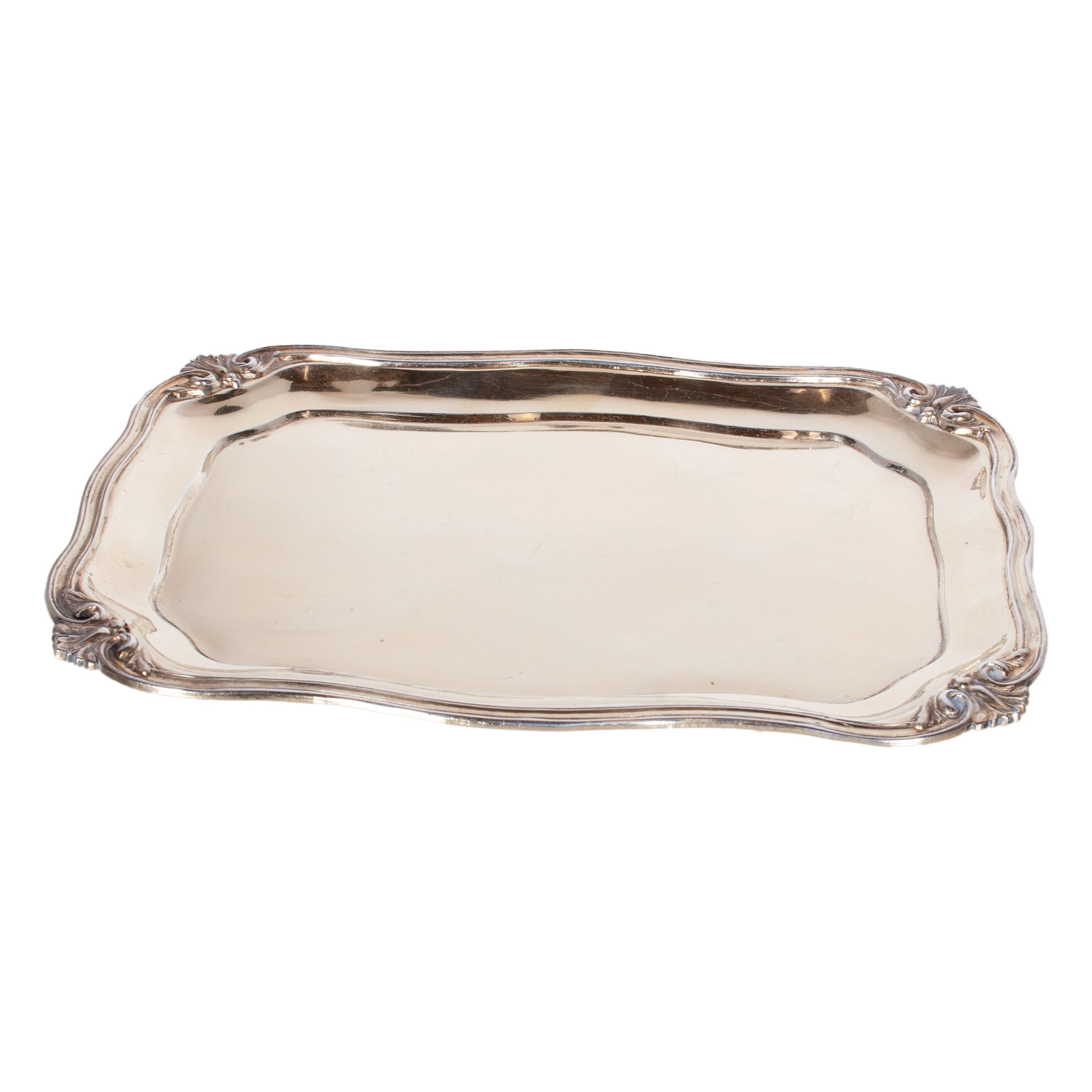 Antique 19th Century Imperial Russian Silver Rococo Tray Adolf