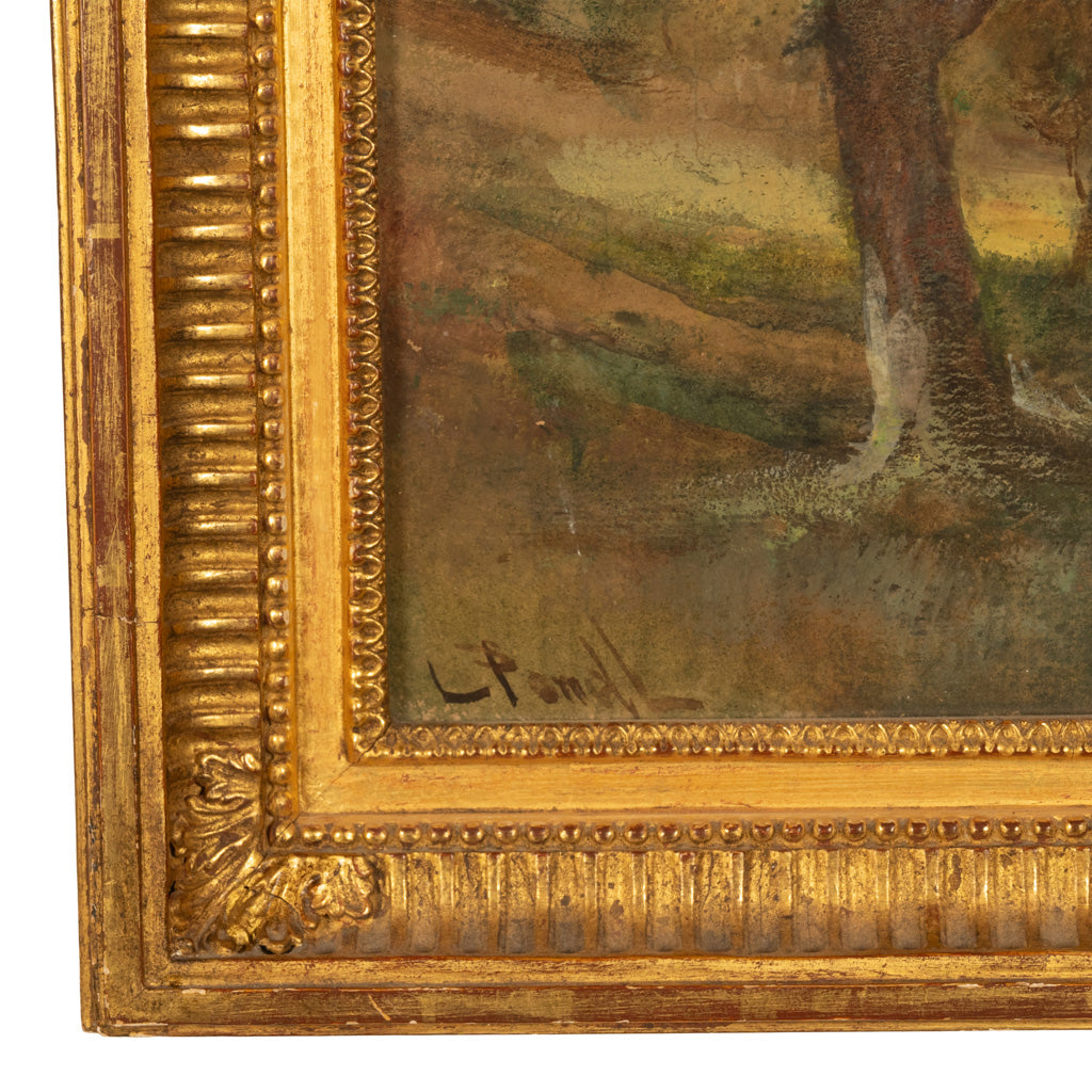 Antique American Impressionist Luminist Painting "River Ridge" Virginia by Lucien Whiting Powell, 1890