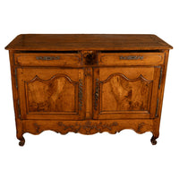 Antique 18th C French Provincial Louis XV Carved Walnut Sideboard Buffet 1780