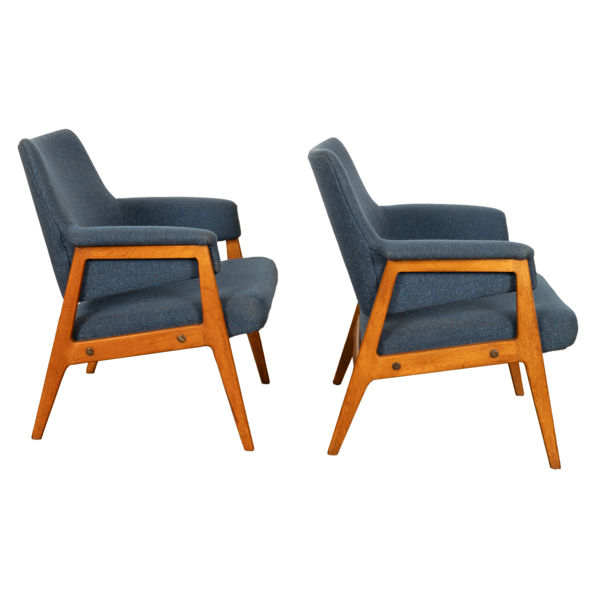 Pair Danish MId Century Modern Arm Chairs Karl-Erik Ekselius for JOC Möbler 1960