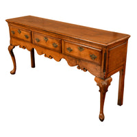 Antique 18th Century Georgian Oak & Crossbanded Mahogany Welsh Dresser Base 1780