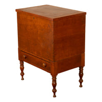 Antique American Federal Sheraton Middle Tennessee Cherry Plantation Sugar Chest 1820