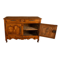 Antique 18th C French Provincial Louis XV Carved Walnut Sideboard Buffet 1780