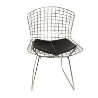 Pair Mid Century Modern Knoll Studio Steel Side Chairs & Pads Harry Bertoia 1970