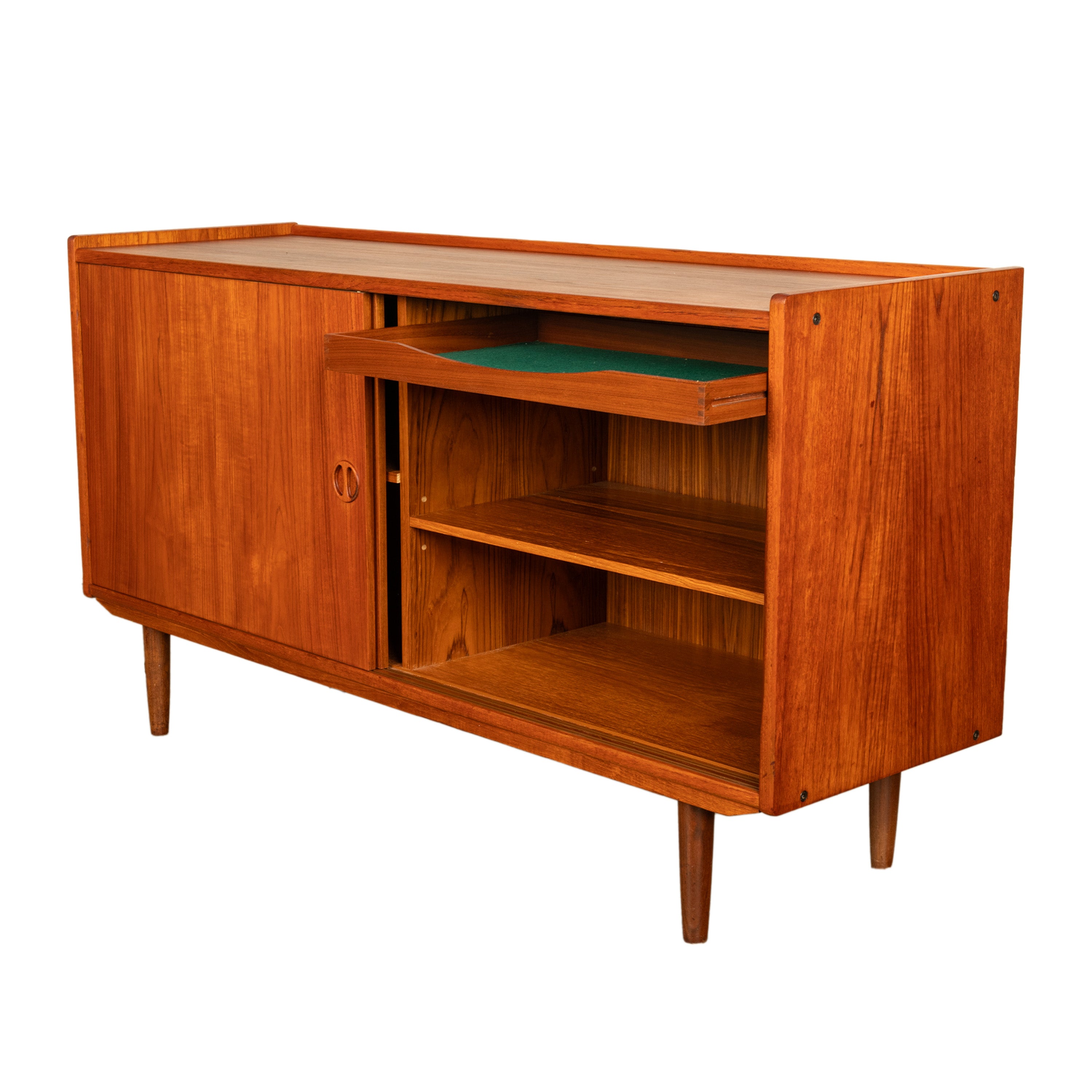 Mid Century Danish Modern 2 Door Teak Credenza Cabinet Jydsk