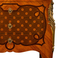 Antique French Marquetry Ormolu Side Table 3 Drawer Cabinet Commode Paul Sormani