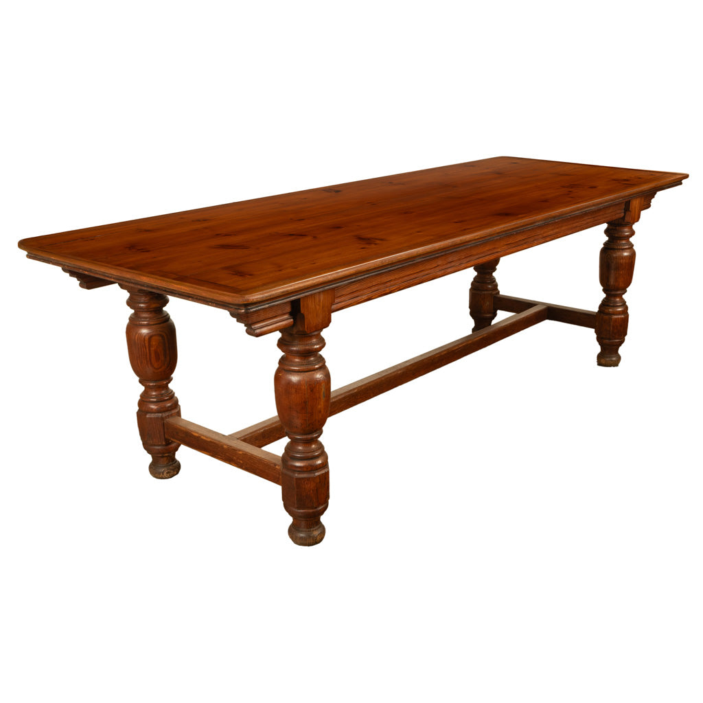 Antique 19th Century Country Farmhouse Refectory Dining Table 1860 Seats 10-12, Circa 1860