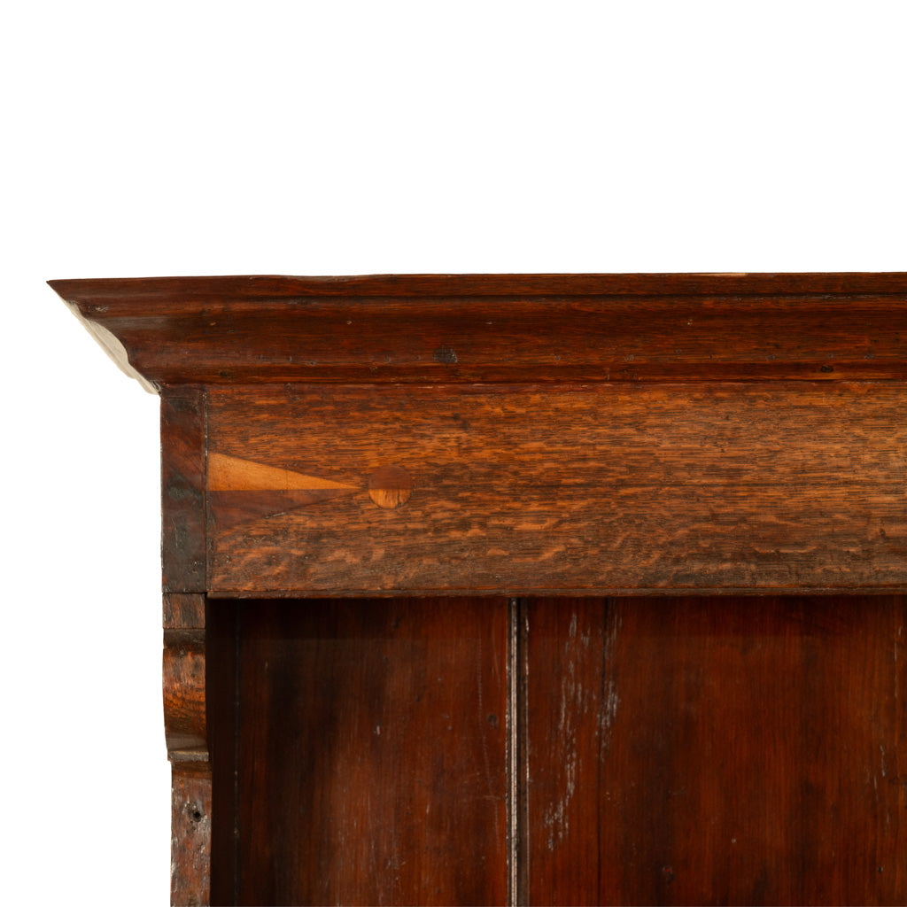 Antique 18th Century Georgian Oak Inlaid Welsh Dresser Plate Rack Sideboard 1780