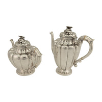 Fine Antique Art Deco Sterling Silver L. Maciel Mexican 3 Piece Tea & Coffee Set 1935 2834 grams.