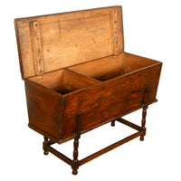 Antique Georgian Country 18th Century Elm Dough Bin Baker's Table Chest 1780