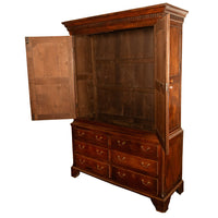 Antique 18thC Georgian Oak Welsh Livery Housekeepers Press Cupboard Cabinet 1740