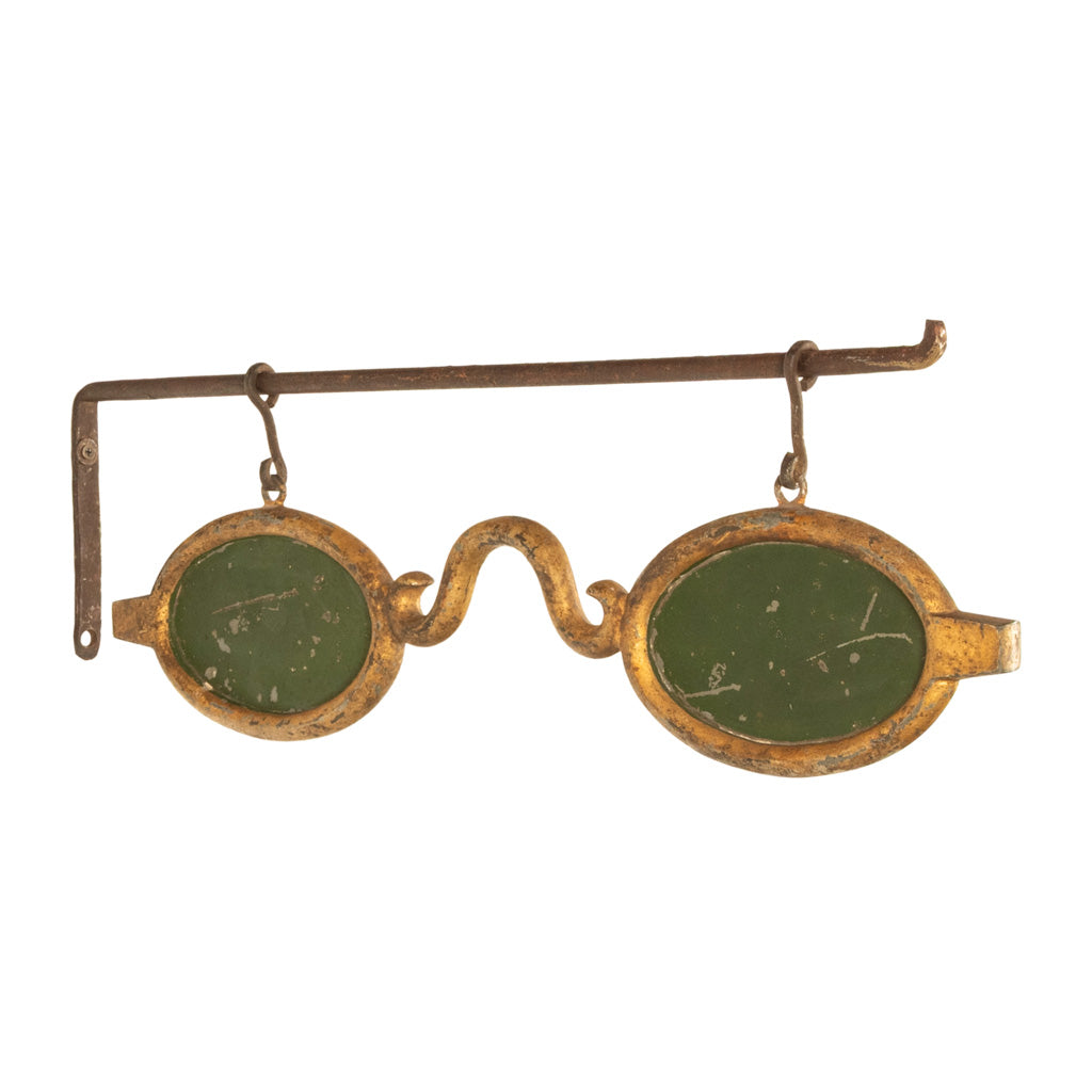 Antique American Gilt Cast Iron Optometrist Trade Mercantile Store Sign NY 1880