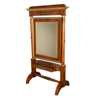 Fine Antique French Gilded Mahogany Ormolu Napoleonic Empire Cheval Mirror 1815