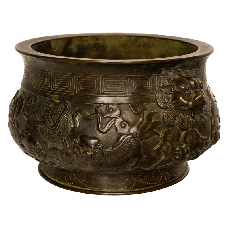 Antique 18th Century Cast Bronze Chinese Qing Dynasty Censer Xuande Mark, Circa 1780