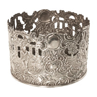 Antique American Sterling Silver Wine Bottle Decanter Coaster Cuff New York 1915