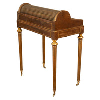 Antique 19th Century French Gilded & Painted Cylinder Desk by Paul Sormani 1875