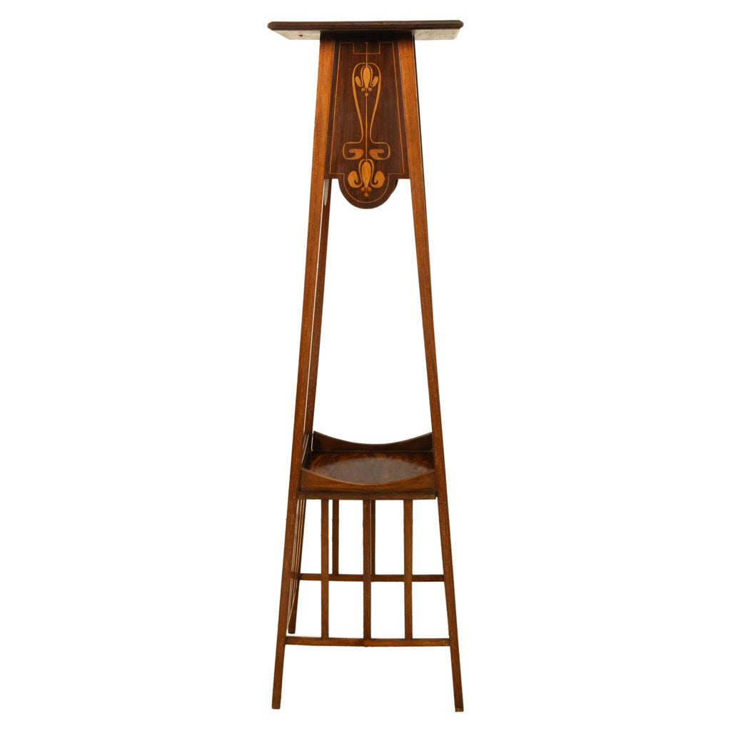 Antique Art Nouveau Inlaid Mahogany Leonard Wyburd Liberty & Co Plant Stand 1905
