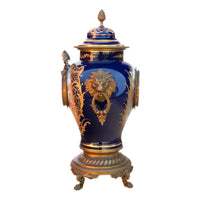 Antique French Sèvres Porcelain G. Poitevin Ormolu Japy Freres 8 Day Clock 1875