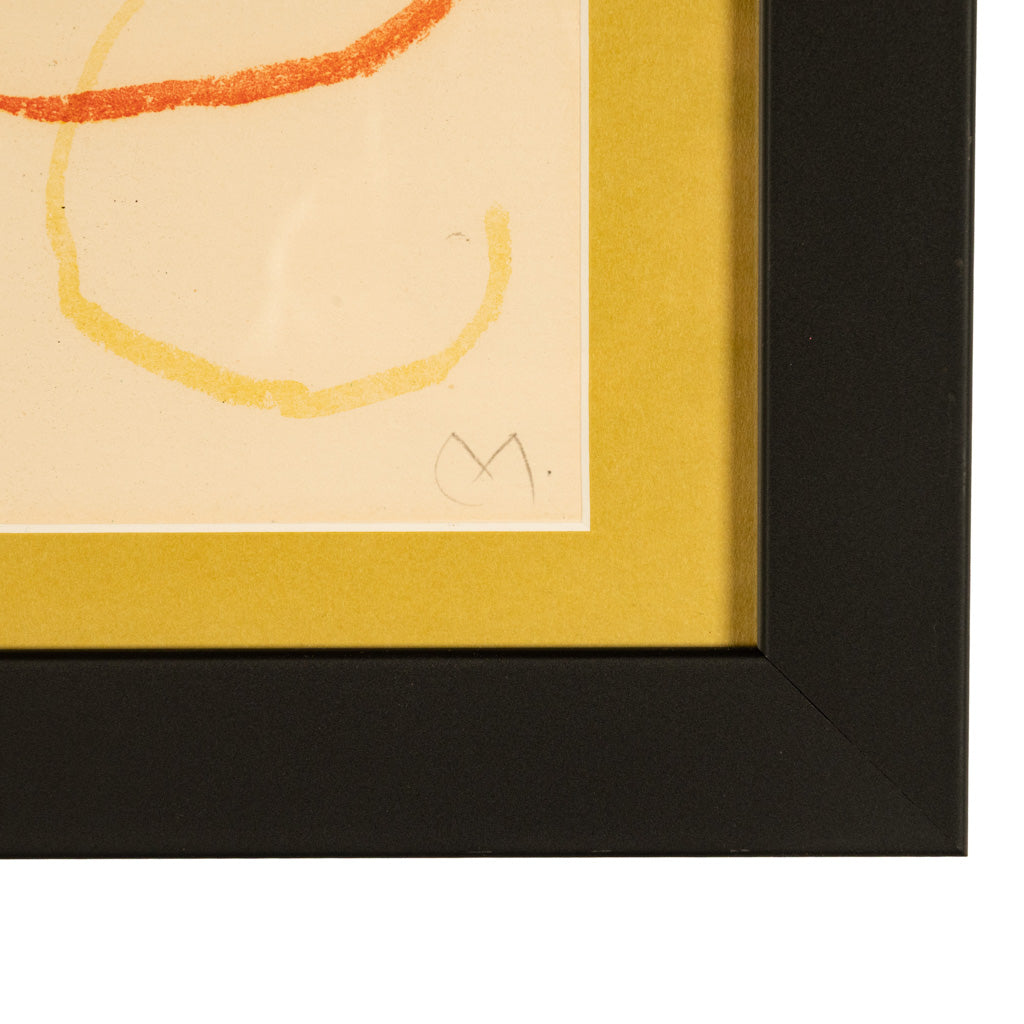 Original Signed & Numbered Surrealist Color Lithograph Obra Inèdita Recent VIII by Joan Miró, 1964