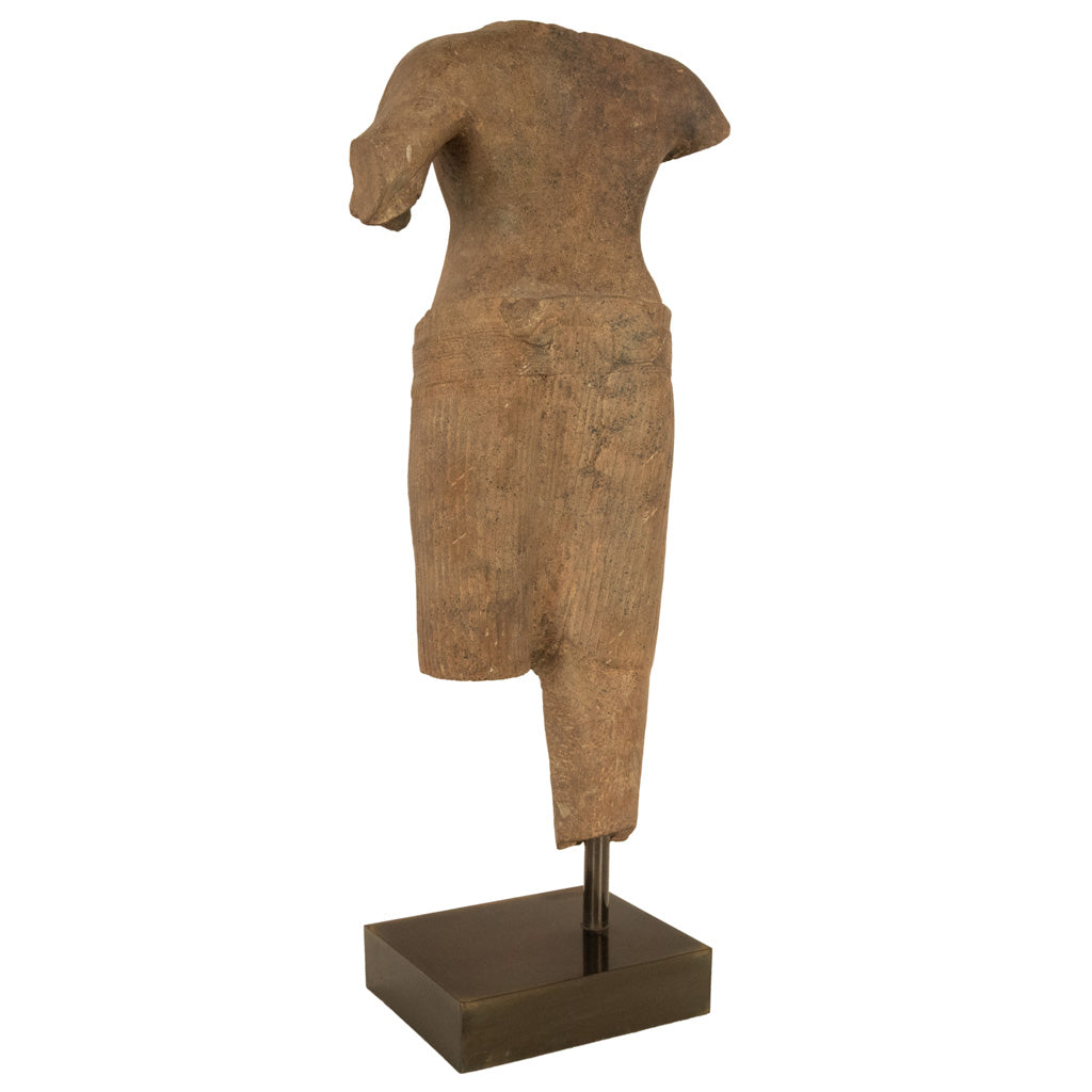 Ancient Cambodian Khmer Angkor Wat Sandstone Statue of Vishnu 12th Century CE