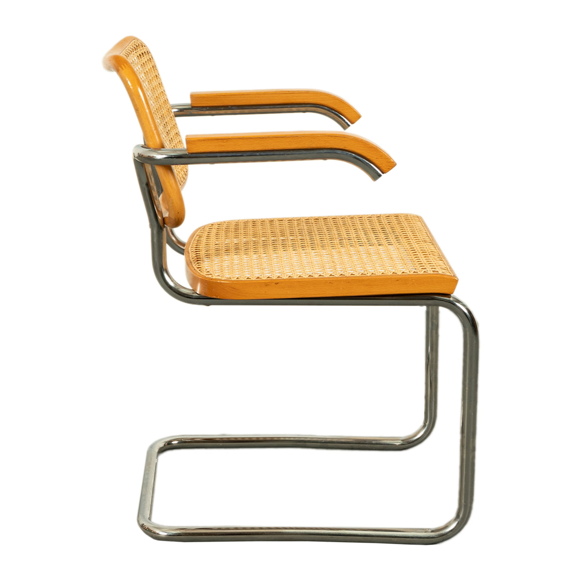 Set Six Marcel Breuer Mid Century Modern Cesca Chairs Knoll International 1973