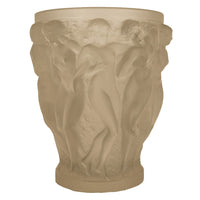 Rene Lalique Large Art Deco Opalescent Glass Crystal Vase Bacchantes Signed 1927