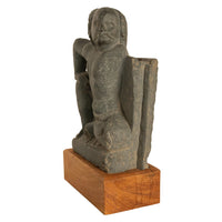 Ancient Gandhara Buddhist Carved Schist Statue of Atlas Kushan Empire 300 AD