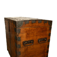 Antique Oak Iron Large Silver Chest Downton Abbey Highclere Castle C.F. Hancock London Circa 1850