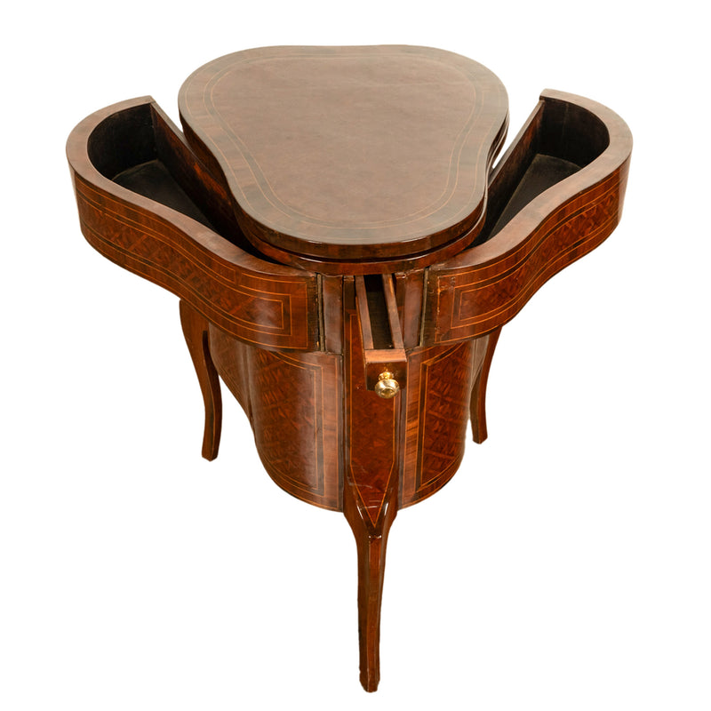 Antique French LouisXV Mechanical Tulipwood Dressing Table de Toilette Desk 1800
