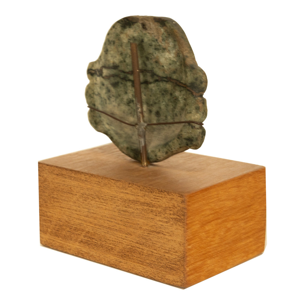 Ancient Pre-Columbian Olmec Hand-Carved Jade Face Mask Pendant 900-600 BC Mexico