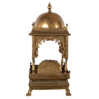 Large Antique East Indian Brass Hindu Altar Temple Statue Shrine Mandir 1880