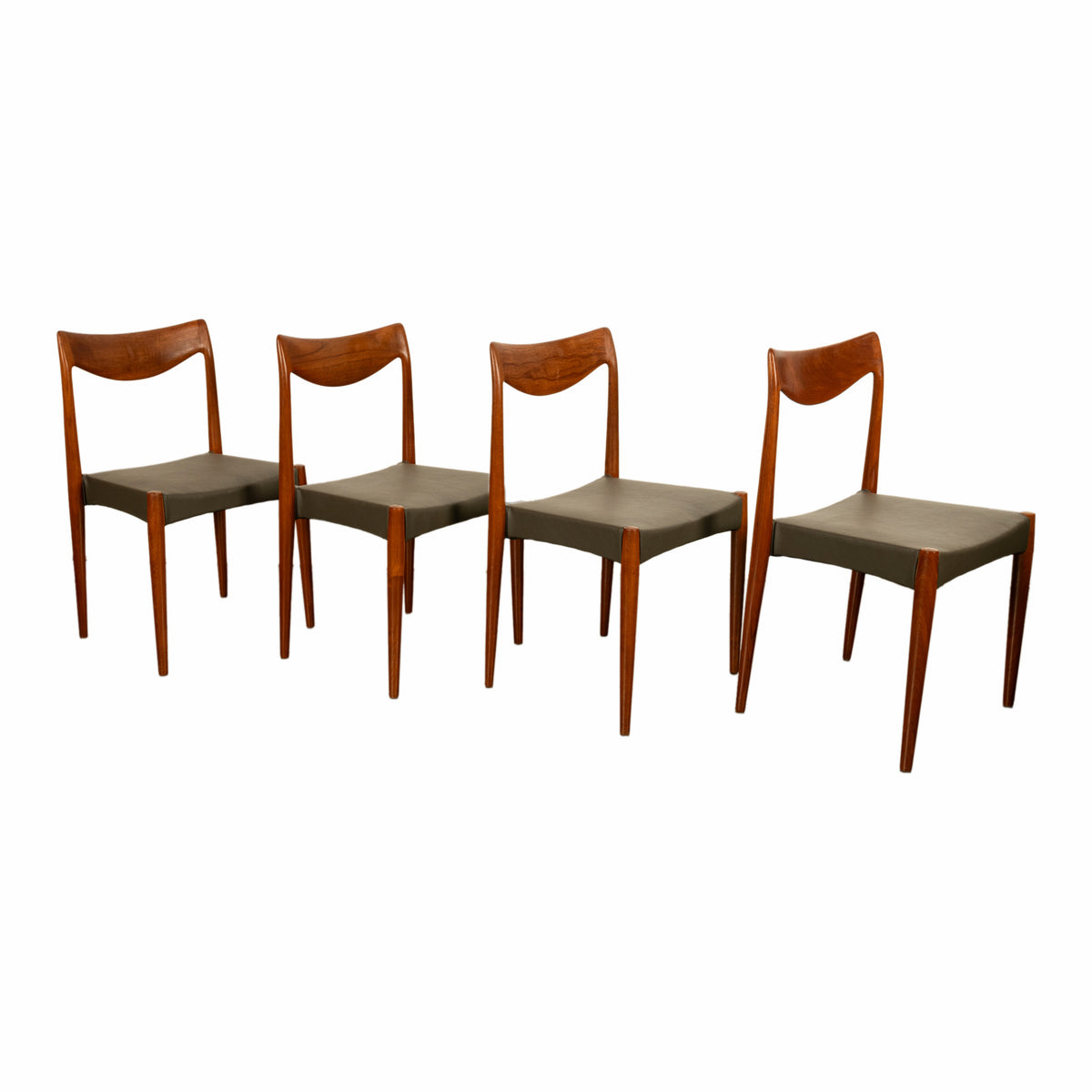 Four Mid Century Modern Danish "Bambi" Chairs Rolf Rastard & Adolf Relling 1960