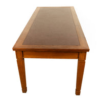 Long Antique Oak Arts & Crafts Five Leg Library Conference Dining Table 1900