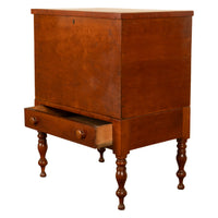 Antique American Federal Sheraton Middle Tennessee Cherry Plantation Sugar Chest 1820