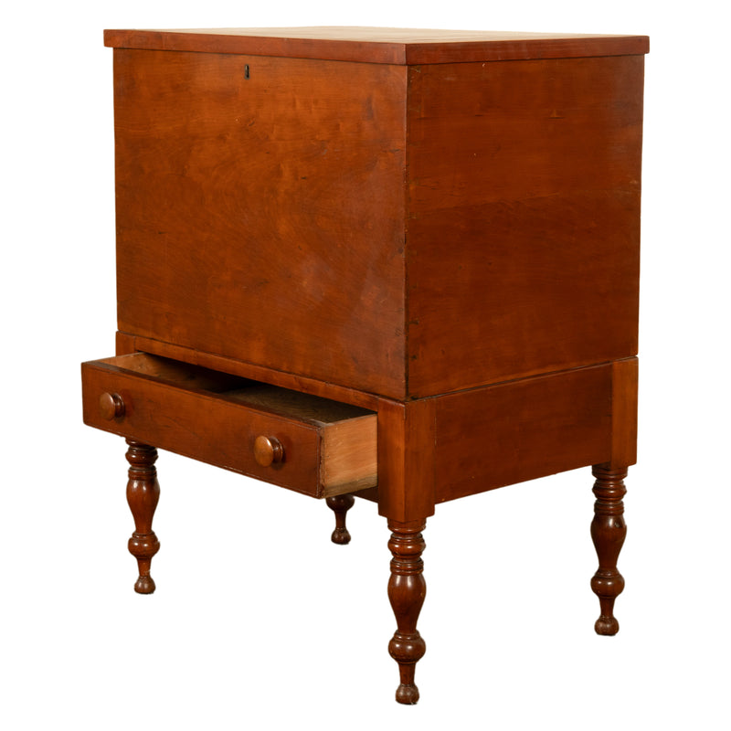 Antique American Federal Sheraton Middle Tennessee Cherry Plantation Sugar Chest 1820