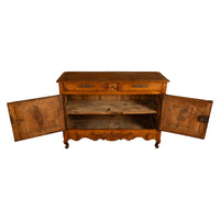 Antique 18th C French Provincial Louis XV Carved Walnut Sideboard Buffet 1780