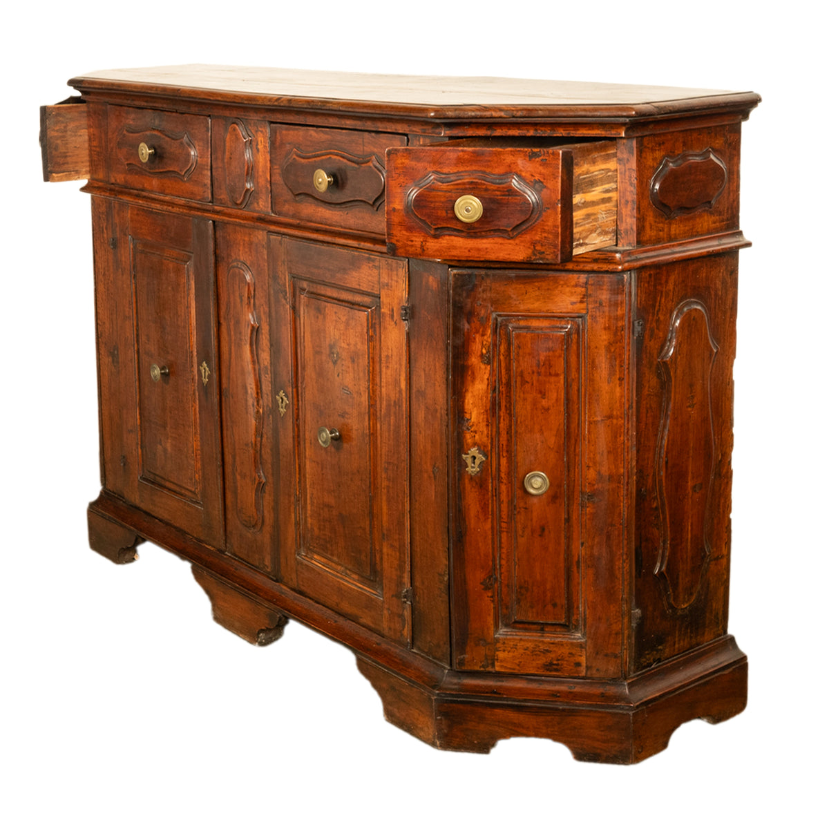 Antique Italian Walnut Baroque Credenza Buffet Side Cabinet Circa 1680 Ex de Young Museum San Francisco