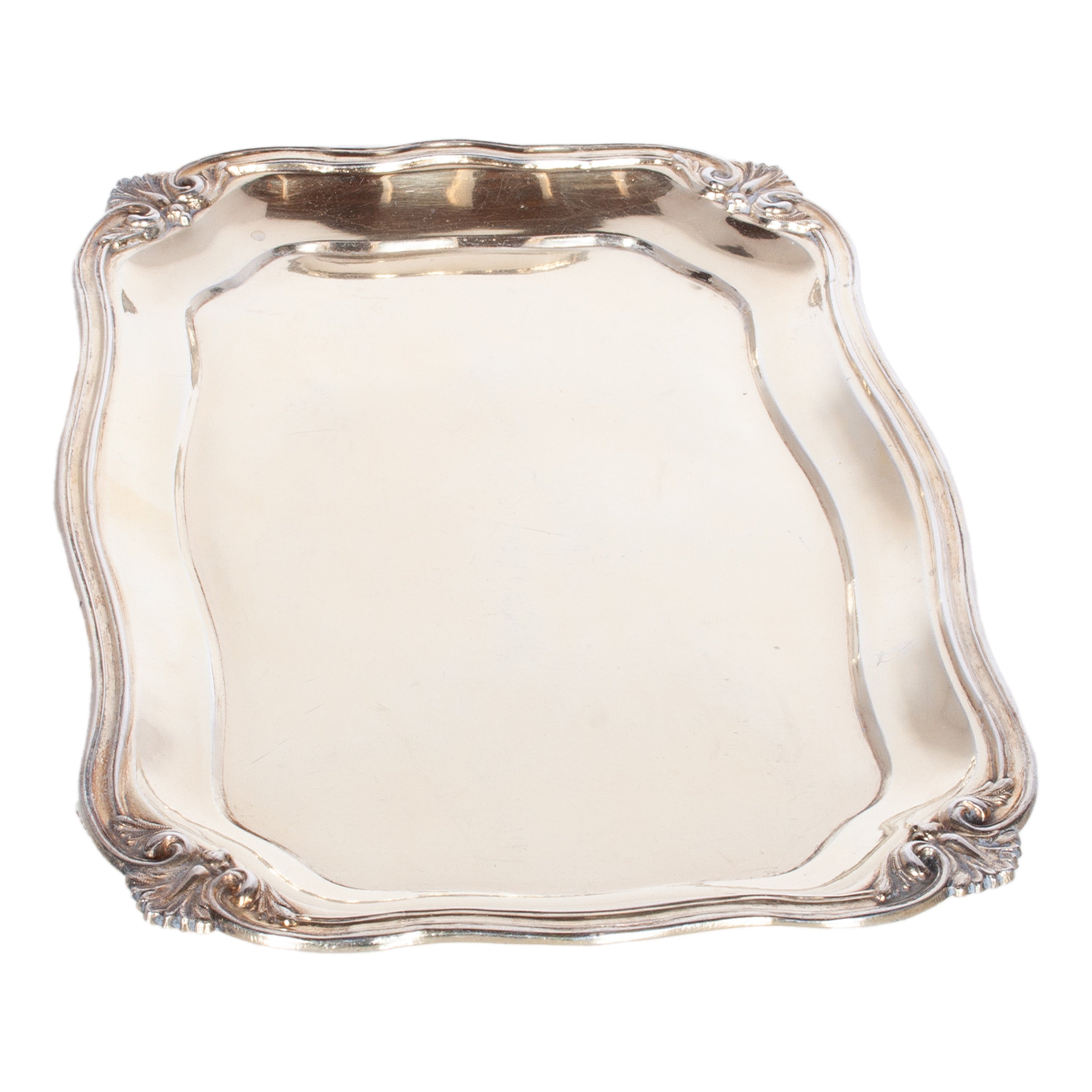 Antique 19th Century Imperial Russian Silver Rococo Tray Adolf