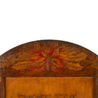 Antique Folk Art Poker Work Arts & Crafts Monks Bench Table Chair New York 1900