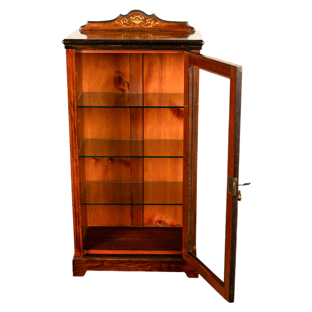 Antique 19th C Inlaid Rosewood Sheet Music Cabinet Display Cabinet Vitrine 1870