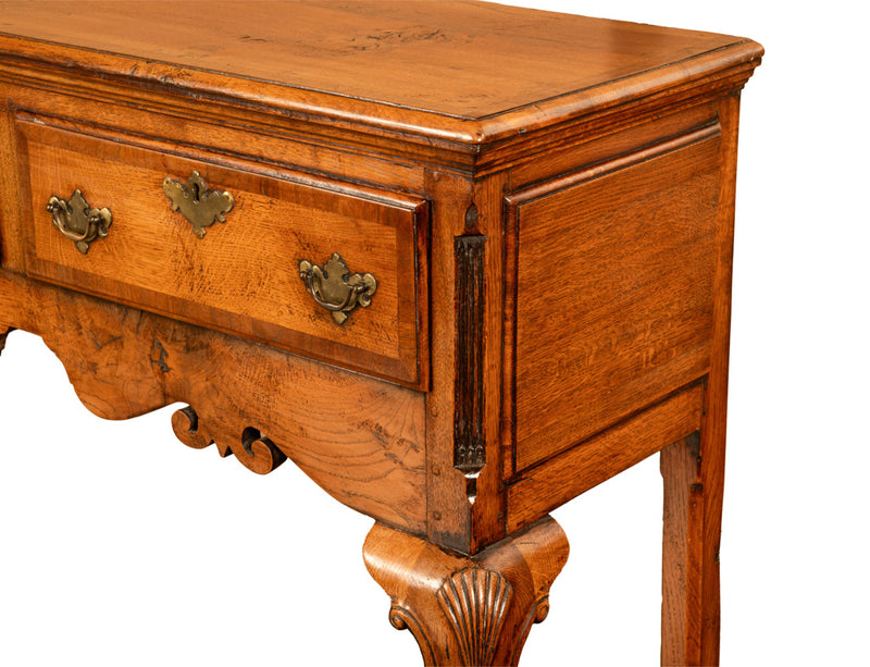 Antique 18th Century Georgian Oak & Crossbanded Mahogany Welsh Dresser Base 1780