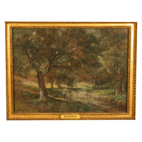 Antique American Impressionist Luminist Painting "River Ridge" Virginia by Lucien Whiting Powell, 1890