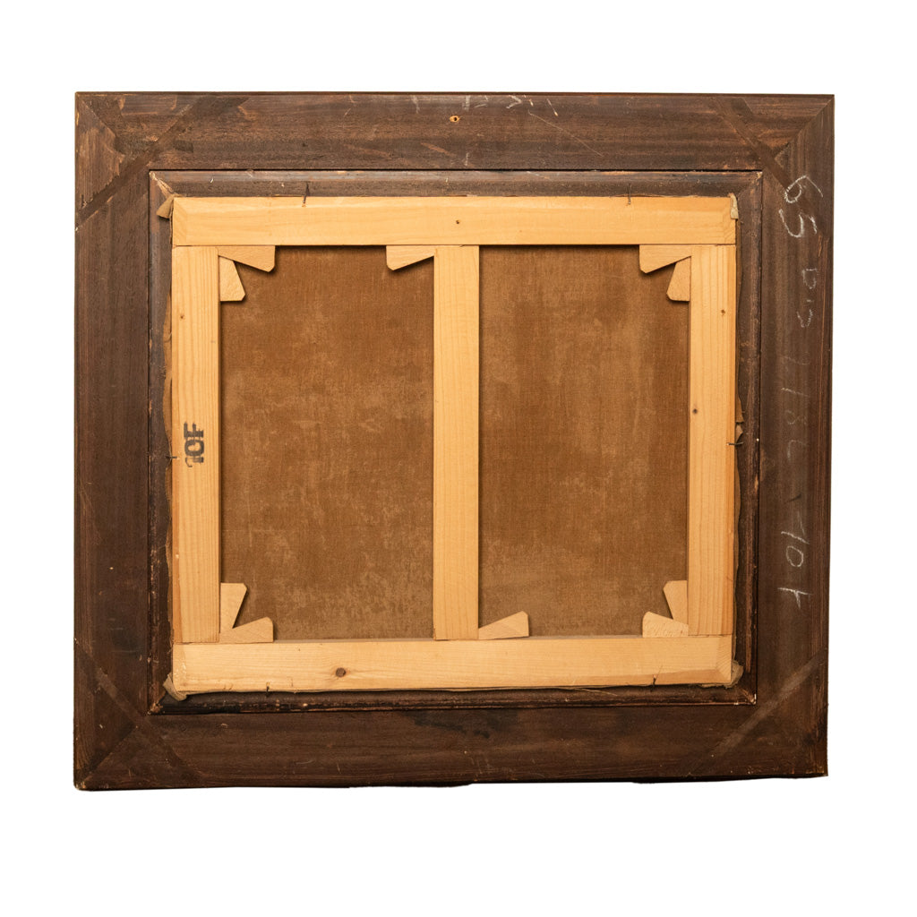 French Oil on Canvas Post Impressionist Portrait Painting Beach Sea Scene Spain by Charles Picart le Doux, 1933