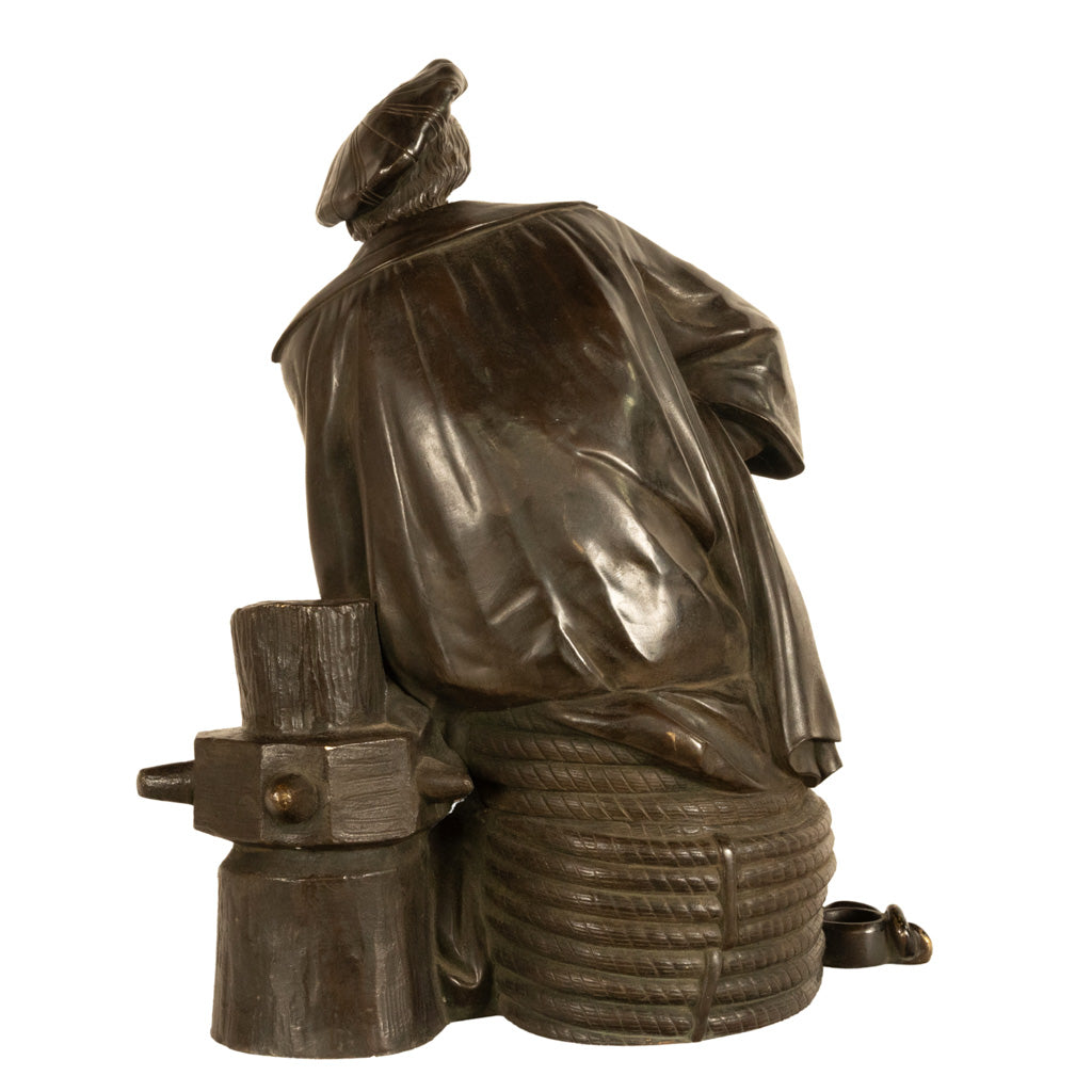 Fine Antique French School Bronze Sculpture Statue of Christopher Columbus 1870