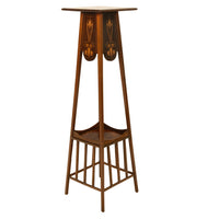 Antique Art Nouveau Inlaid Mahogany Leonard Wyburd Liberty & Co Plant Stand 1905