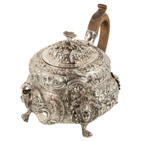 Antique George III Sterling Silver Rococo Teapot London John Wakefield 1819