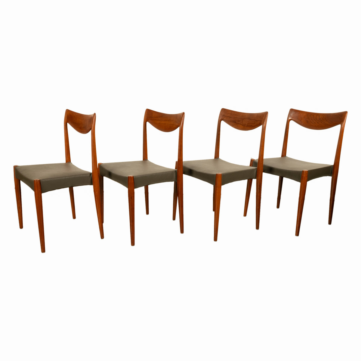 Four Mid Century Modern Danish "Bambi" Chairs Rolf Rastard & Adolf Relling 1960